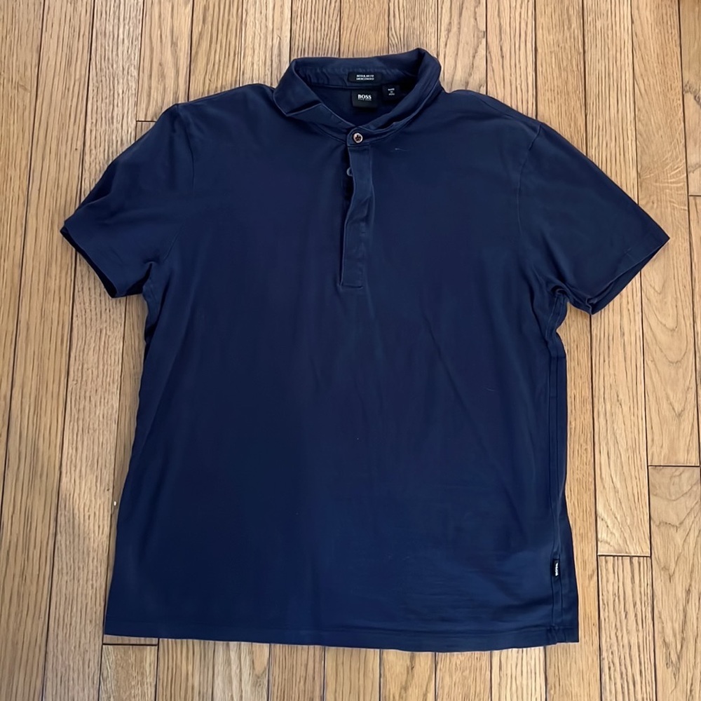 Hugo Boss navy blue polo shirt